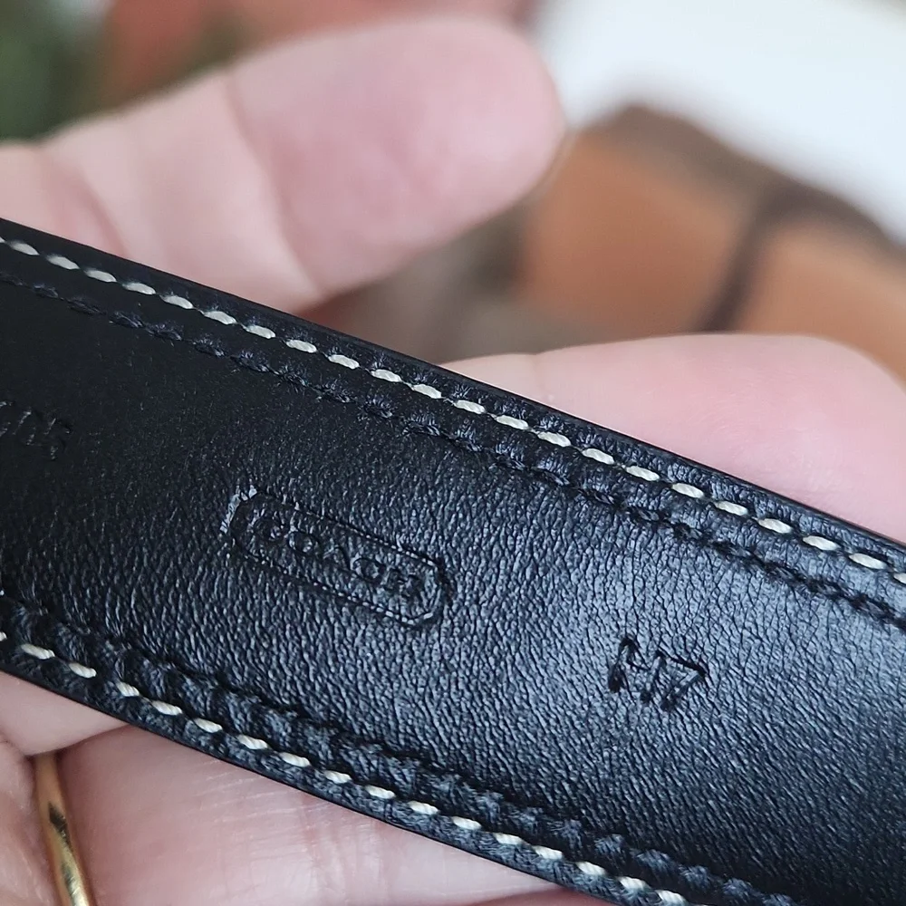 NWT IOB Coach Black Mini Signature Jaquard Leather Large Dog Leash 🖤🐾🐕♥️🎁